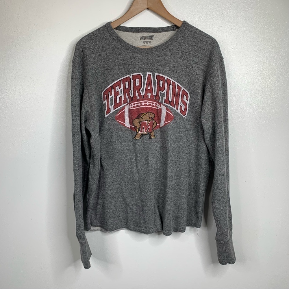 Tailgate Maryland Terrapins‎ Grey Gray Long Sleeve Thermal
Shirt Size Medium